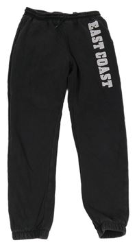 Černé tepláky s nápisem H&M