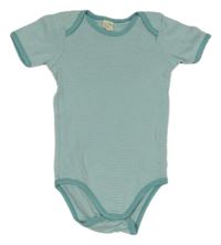 Modrozeleno-biele pruhované body ALANA