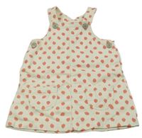 Smotanové rifľové šaty s jahůdkami H&M