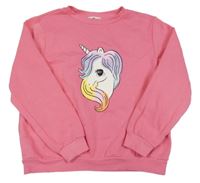 Ružová tepláková mikina s jednorožcom H&M