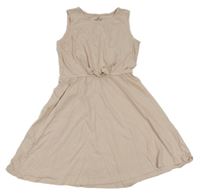 Světlepudrové melírované šaty s uzlom H&M