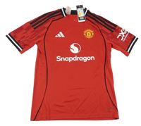 Nové - červeno-černý funkční fotbalový dres Manchester United Adidas