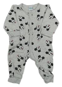 Svetlosivý melírovaný overal s Mickey Disney