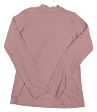 Starorůžový žebrovaný rolák PRIMARK