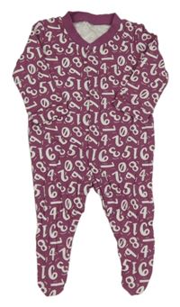 Vínový overal s číslami