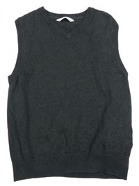 Tmavosivá melírovaná svetrová vesta M&S