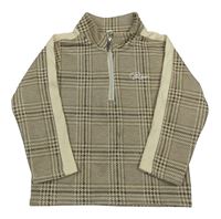 Béžovo-hnedá kockovaná mikina River Island