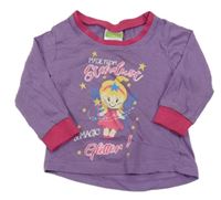 Fialové pyžamové triko s vílou