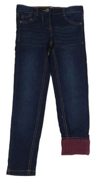 Tmavomodré podšité skinny rifle Alive