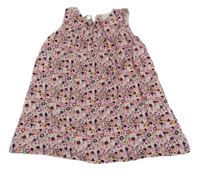 Bielo-ružovo-fialové kvetované menšestrové šaty H&M