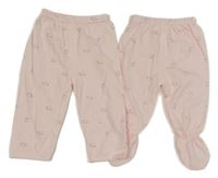 2set - Světlerůžové lehké tepláky se šneky + polodupky