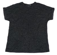 Čierno-strieborné pruhované tričko Name it