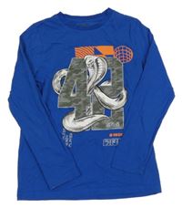 Safírové triko s kobrou a číslem F&F