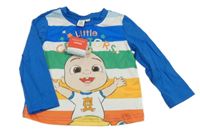 Nové - Modro-farebné pruhované tričko s CocoMelon Shein