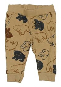 Hnědé tepláky s medvědy H&M