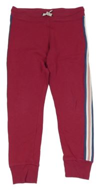 Vínové tepláky s pruhmi Pocopiano