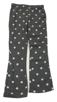 Tmavošedé puntíkaté flare legíny L&D