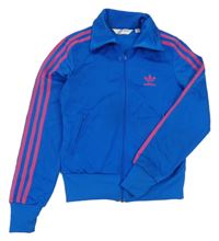Modrá sportovní propínací mikina s logem Adidas