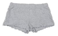 Sivé melírované bavlnené kraťasy H&M