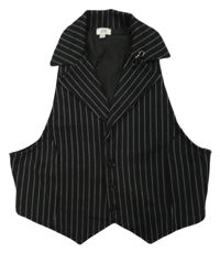 Černo-bílá pruhovaná slavnostní vesta River Island