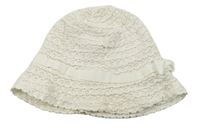 Biely čipkový klobúk H&M