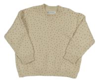 Smotanový bodkovaná ý sveter Primark