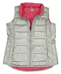 Stříbrná šusťáková zateplená vesta Pepe Jeans