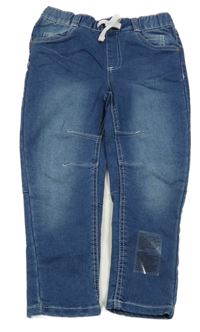 Nové - tmavomodré teplákové skinny rifle bench