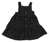 Čierne bodkovaná é ľahké šaty Primark
