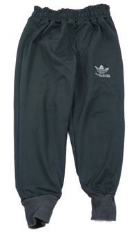 Tmavošedé sportovní tepláky s logem - Adidas