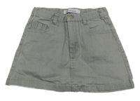 Sivá rifľová sukňa