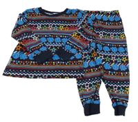 Tmavomodro-barevné vzorované pyžamo Matalan