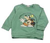 Zelená mikina s Mickeym Disney