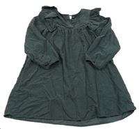 Tmavosivé ľahké menšestrové šaty s volánikmi H&M