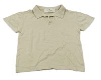 Béžové úpletové polo tričko H&M