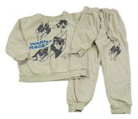 2 set - světlebéžová mikina se Sonicem + tepláky George