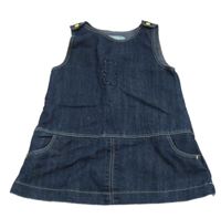 Tmavomodré na traké rifľové šaty s mačkou obaibi