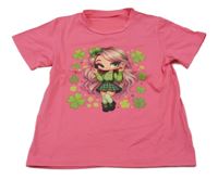 Ružové tričko s dívkou