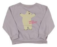 Lila mikina s medvěďom H&M