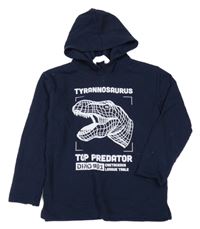 Tmavomodrá mikina s dinem a kapucí H&M