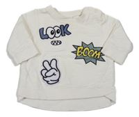 Smotanová ľahká mikina s nápismi Lindex