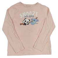 Ružové pyžamové tričko s pandou a koalou Primark