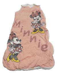 Světlerůžovo-bílý zateplený spací pytel s Minnie George