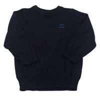 Tmavomodrý sveter s výšivkou Primark