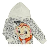 Biela mikina s lvíčky a kapucňou