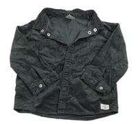 Antracitová manšestrová košilová bunda H&M