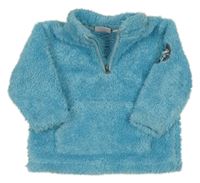 Svetlomodrá chlpatá mikina