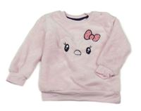 Růžová plyšová mikina s čumákem 