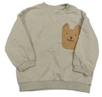 Béžová mikina s pejskem H&M