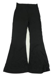 Černé flare sportovní legíny 